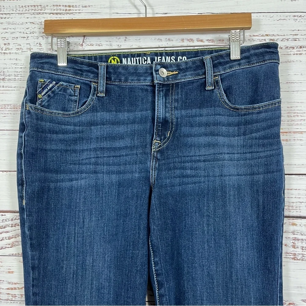 Nautica Blue Skinny Mid Rise Medium Wash Jeans